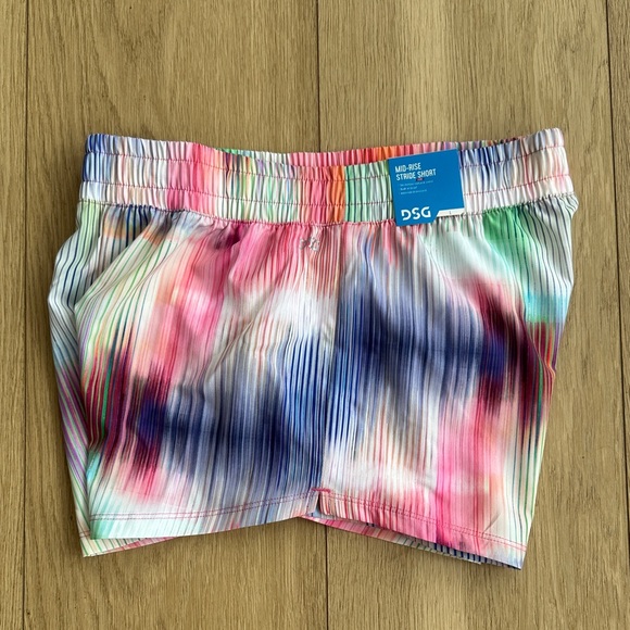 DSG Girls' Stride Shorts - Multicolor Striped - Picture 2 of 9